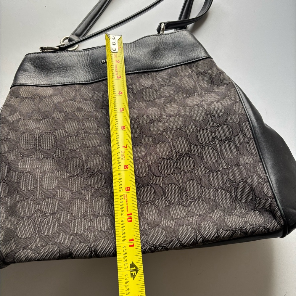 Coach Black and Gray Signature Shoulder Bag - Picture 5 of 6